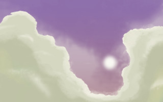 Purple sky clouds sun distance 2 - a white cloud free wallpaper