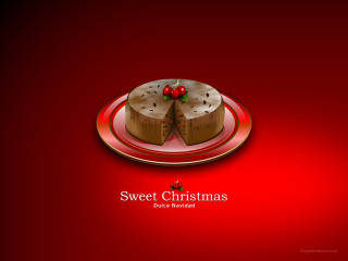 Red plate cake background bow - plate free wallpaper
