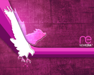 Pink white bird striped side - a pink stripe free wallpaper