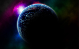 Colorful earth space bright light 2 - the center of the picture free wallpaper for desktop