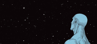Blue alien night sky stars 2 - dave gibbons free wallpaper