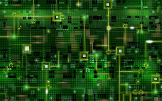 Green yellow background squares circles 4 - beeple free wallpaper
