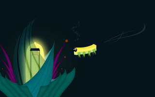 Yellow creature flying plant light 2 - eden box free wallpaper