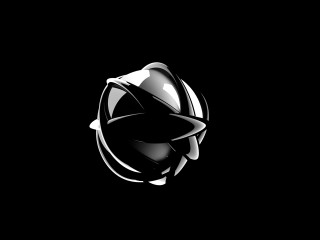 Black white logo circular design 4 - cinema 4 d free wallpaper