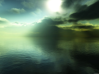 Large body of water sky 9 - a sky background and sun free wallpaper