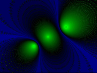 Green balls blue background black 2 - kinetic pointillism free wallpaper for desktop