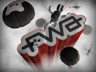 Parachute flying group people logo - caspar wolf free wallpaper