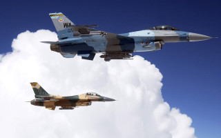 Military jets flying sky clouds - two military jet free wallpaper