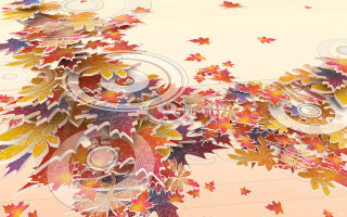 Autumn tree clock digital painting 2 - the top of it free wallpaper
