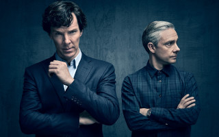 Two men suits arms crossed - ed benedict free wallpaper