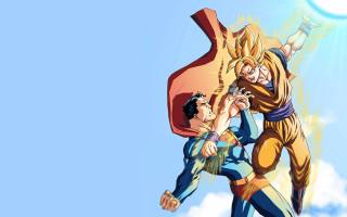 Cartoon fight giant object sky - epic scene free wallpaper