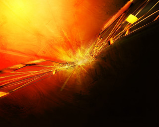 Yellow red abstract glowing fire - abstract painting free wallpaper