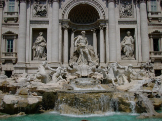 Fountain statues man swimming building 5 - neoclassicism free wallpaper