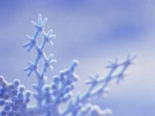 Snowflake blue sky clouds blurry - a snowflake free wallpaper for desktop