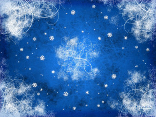 Blue background snowflakes stars sky 6 - free stars wallpaper for desktop