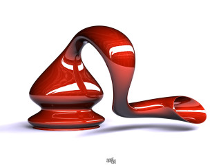 Red object white surface shadow - alexander archipenko free wallpaper