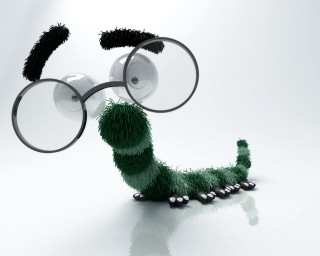 Green creature large glasses long - a pair free wallpaper for desktop