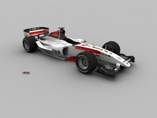 White red race car 3d - race car free wallpaper
