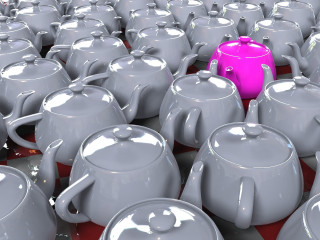 Teapots pink red surface group 2 - a red surface free wallpaper