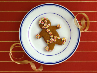 Ginger cookie sprinkles ribbon plate 2 - sprinkle free wallpaper