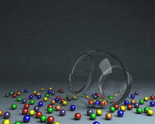 Glass vase colorful balls table - colorful ball free wallpaper