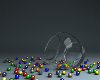 Glass colorful balls table magnifying 2 - colorful ball free wallpaper