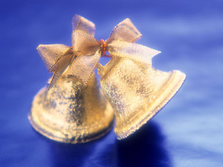 Gold shoes bow blue surface - anne geddes free wallpaper for desktop