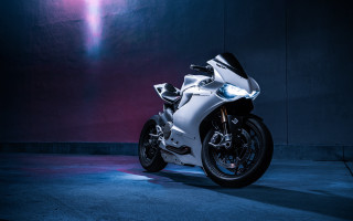 White motorcycle dark room purple 4 - a white motorcycle free wallpaper