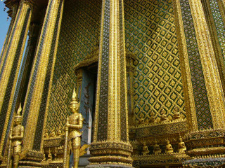 Gold green building clock face - face and a clock free wallpaper