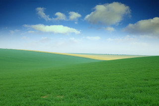 Green field blue sky clouds 53 - a green field free wallpaper for desktop