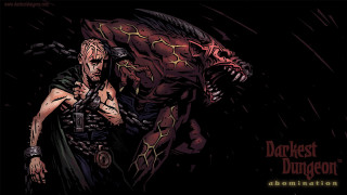 Demon man chains shackles knife - his hand and a demon free wallpaper