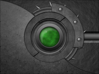 Metal green light center rod 3 - a metal object free wallpaper