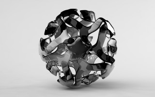 Glass ball monochrome shadow gradient - crystal cubism free wallpaper