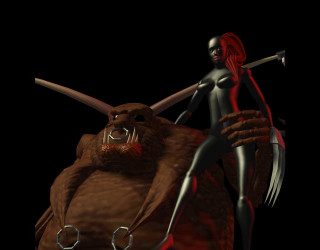 Woman gorilla knife man knife - a gorilla free wallpaper