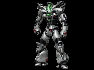 Robot green light face arms - mecha free wallpaper