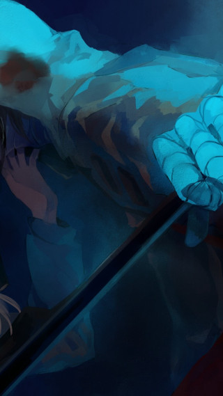 Woman laptop blue blanket bed - charlie bowater free wallpaper for mobile