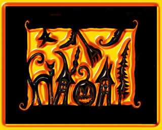 Halloween pumpkin ghost black yellow - m free wallpaper for desktop