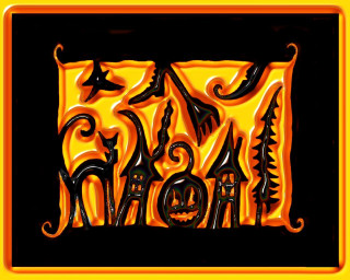 Halloween pumpkin ghost black yellow 3 - m free wallpaper