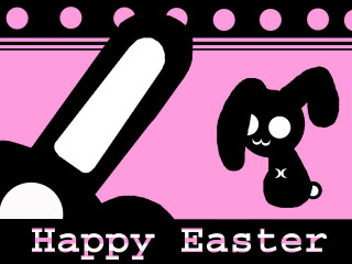Black pink dog happy easter - a screenprint free wallpaper for desktop
