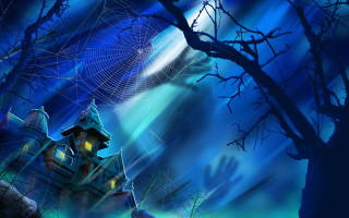 Creepy house spider web full 4 - a spider web free wallpaper
