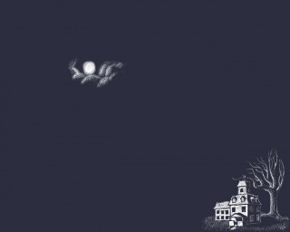 House tree dark sky moon 3 - the dark sky free wallpaper for desktop