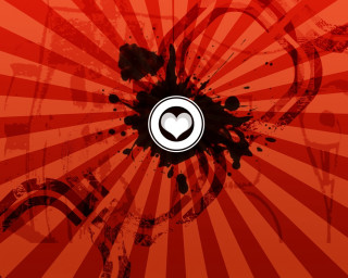 Red background white black logo 4 - circle free wallpaper for desktop