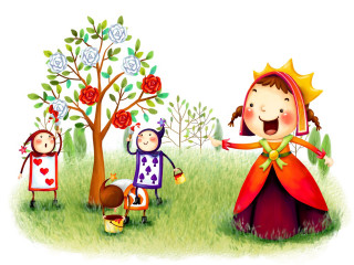 Little girl red dress tree 3 - little free wallpaper for desktop