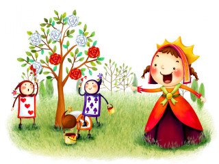 Little girl red dress tree - a little boy free wallpaper for desktop