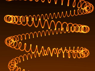 Orange spirals black brown generative - a set free wallpaper