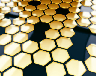 Cell phone hexagonal surface yellow - a yellow light free wallpaper for desktop