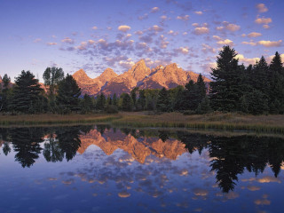 Mountain range lake sunset blue 3 - ansel adams free wallpaper