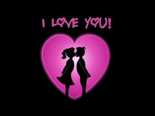 Couple kissing heart i love 10 - a couple kissing in front free wallpaper
