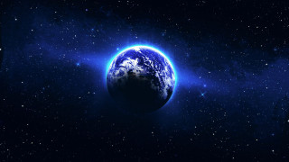 Blue earth dark space stars - the earth free wallpaper
