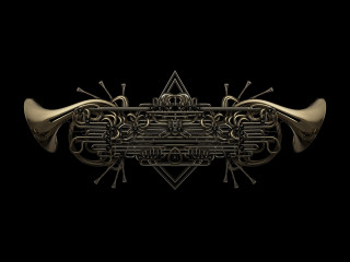 Black gold biomorphic dress hat - a gold design free wallpaper